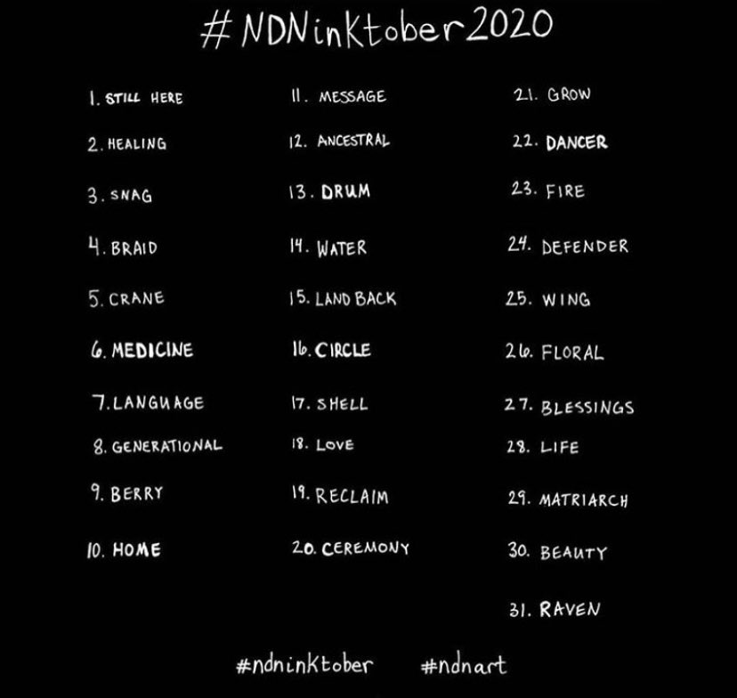 ChelseyGiizis's tweet image. Thought I’d give #NDNinktober2020 a try!
Day 4: braid.
#NDNinktober #ndnart