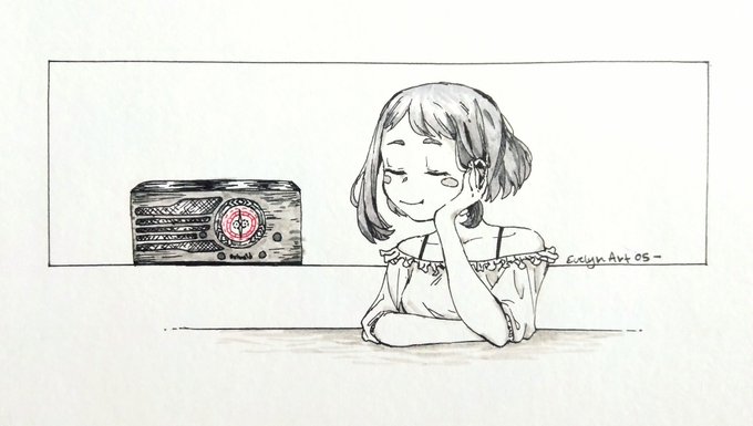 Inktober Day Four: Radio 
#art #inktober2020 