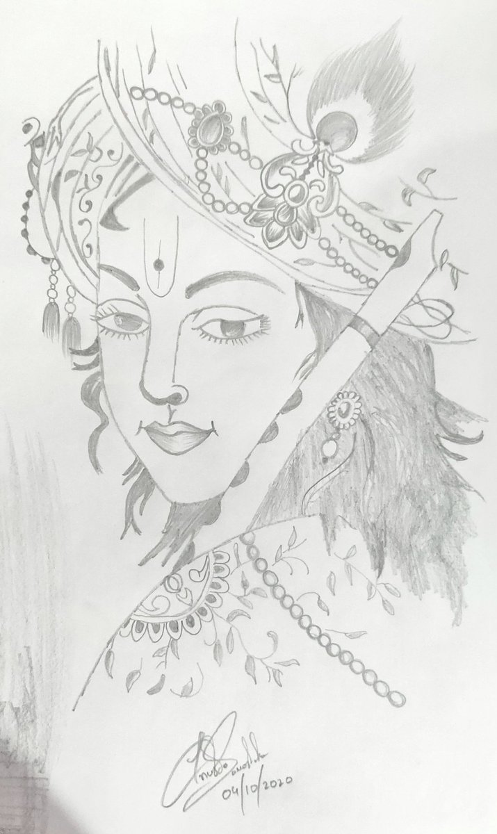myimprfectworld's tweet photo. Venting out frustration in a beautiful way 💙 #Krishna #sketch #Sketching #pencilsketch https://t.co/zhjaRI6MSS
