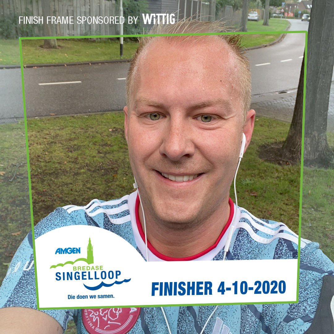 Danny__1489's tweet photo. Geen ‘go go Danny’, of ‘ hup Ajax’, of ‘hé, je hebt het verkeerde shirt aangetrokken’ onderweg tijdens de @SingelloopBreda horen, geen finish op de Grote Markt waardoor je toch even aanzet, wel enkele medelopers gespot en prima tijd neergezet. #ASBEO #singelloopbreda https://t.co/Y56SbvuYQA