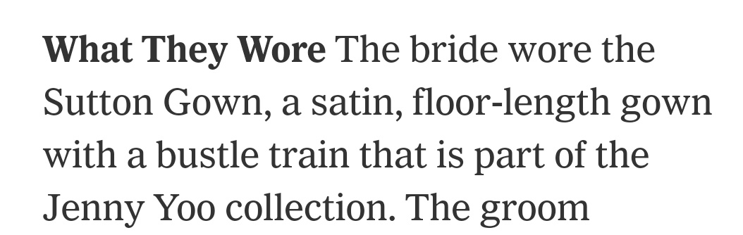 Does this definite article mean there is only one such gown *in the world*, like the Hope diamond?