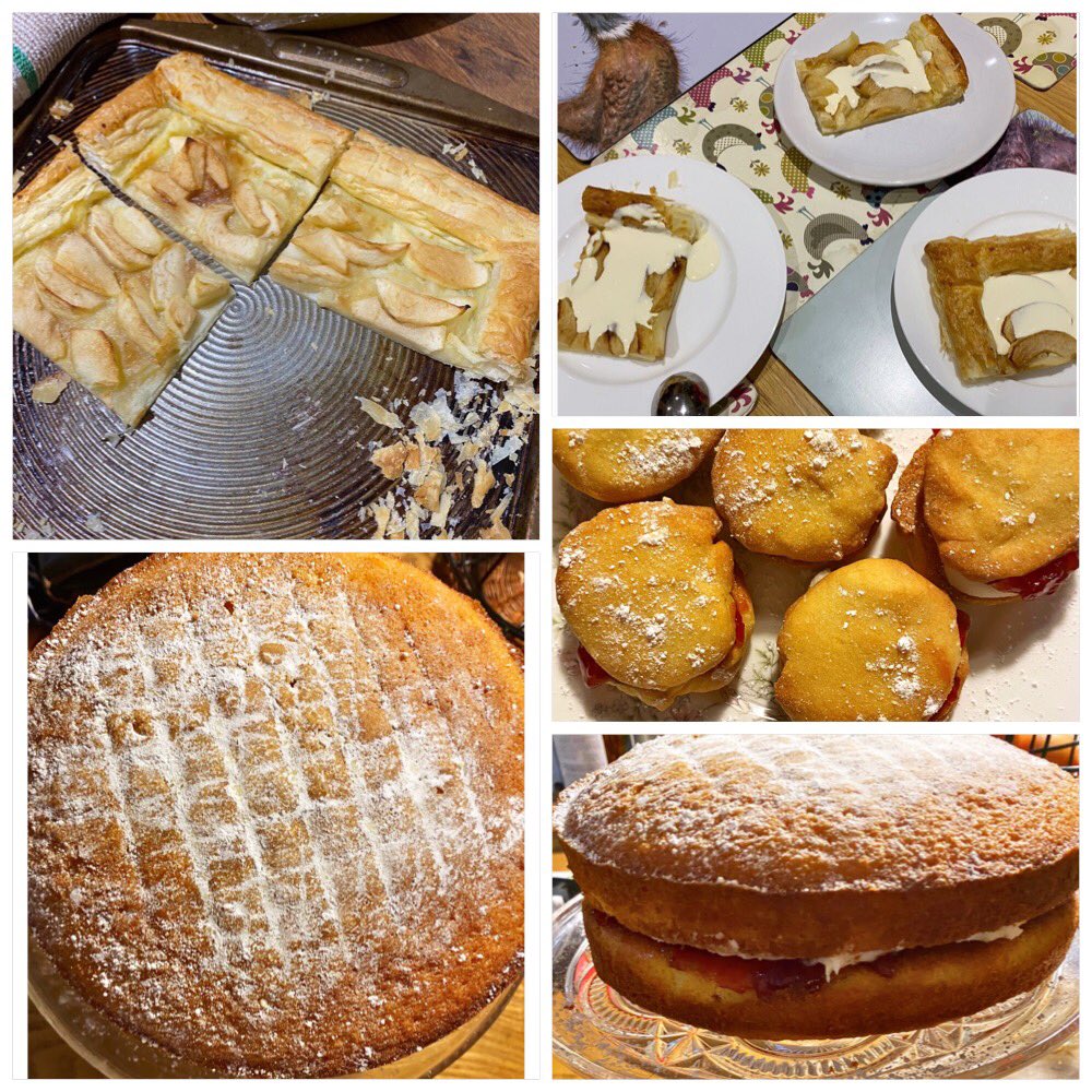 Minster_DT's tweet photo. Ruby and Grace have been busy baking and sharing their creations. From a French apple tart to a Victoria sponge cake. Great work! #bakeoff #keeponcooking https://t.co/lhKnixh0Yf
