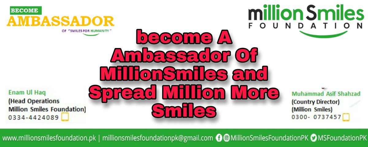 SyedXadii's tweet photo. Spread the smiles🙂
https://t.co/SydfZBpFHJ 

@MSfoundationPK 
@ZAtalks 
@theasifshahzad
@Enaam_10 https://t.co/yJU3VLhpSM