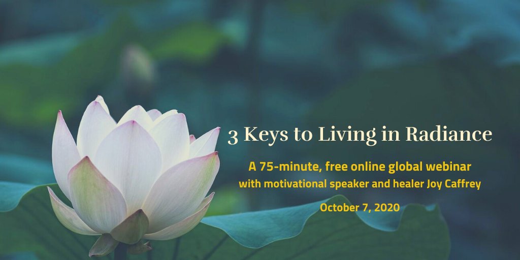 Discover a process to tune into your energy field with the one and only <a href="/MyJoyMatters/">Joyful Healing with Joy Caffrey</a> (my mum!)

Free LIVE Webinar to learn 3 Keys to Living in your Radiance. Transform your life:  joycaffrey.com/a/34902/FsUEEX…

#transformation #selfcare #health