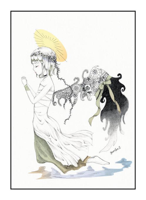 ギリギリ間に合いました☺︎

オリジナルイラスト
【天使】

#天使の日 