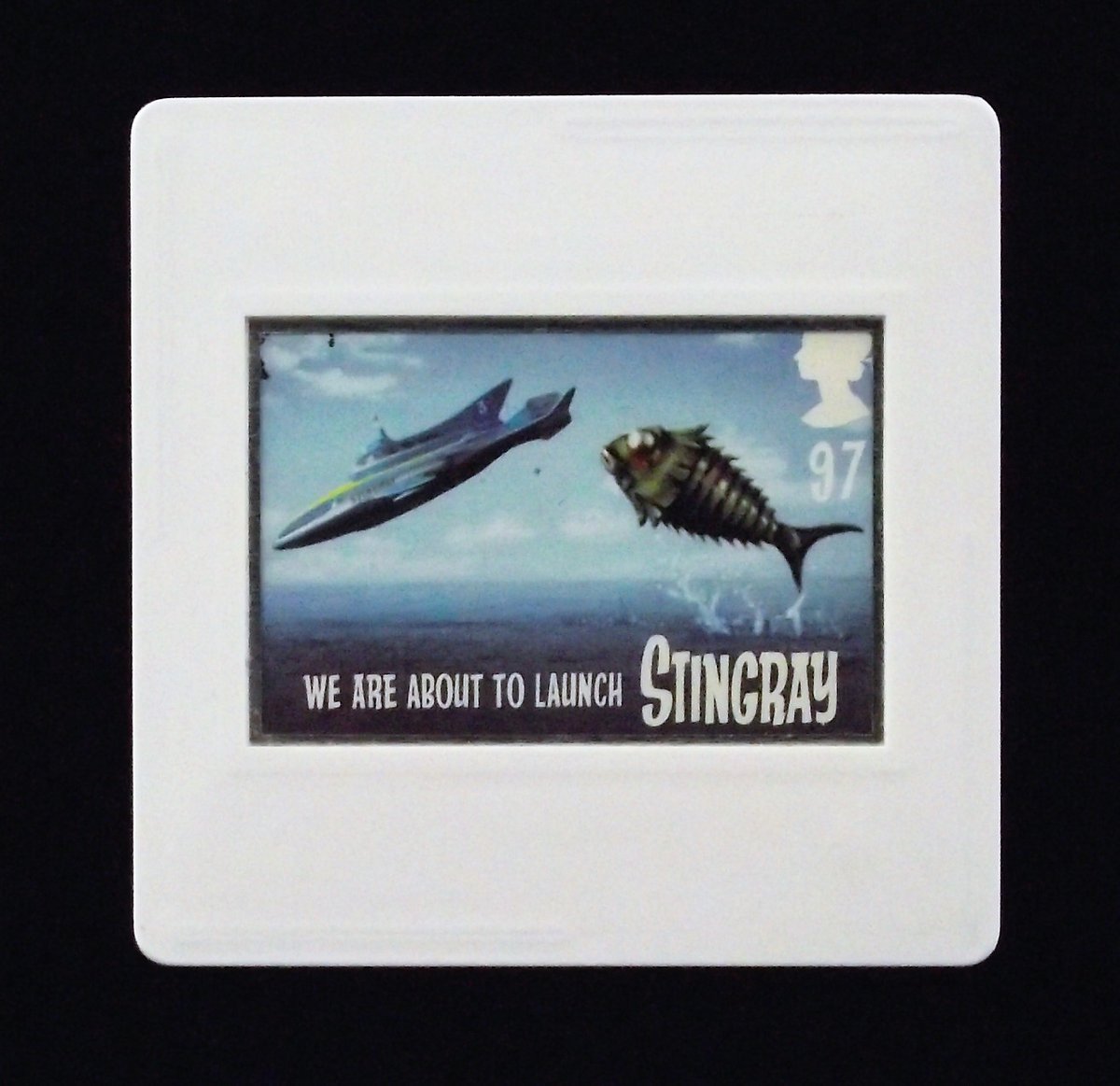 stamp_uk's tweet photo. On this day in 1964 the pilot episode of #Stingray was first broadcast on British TV #GerryAnderson #Supermarionation.  Now an #upcycled postage stamp brooch. https://t.co/i24wjSiSVD https://t.co/pWux1REvPj