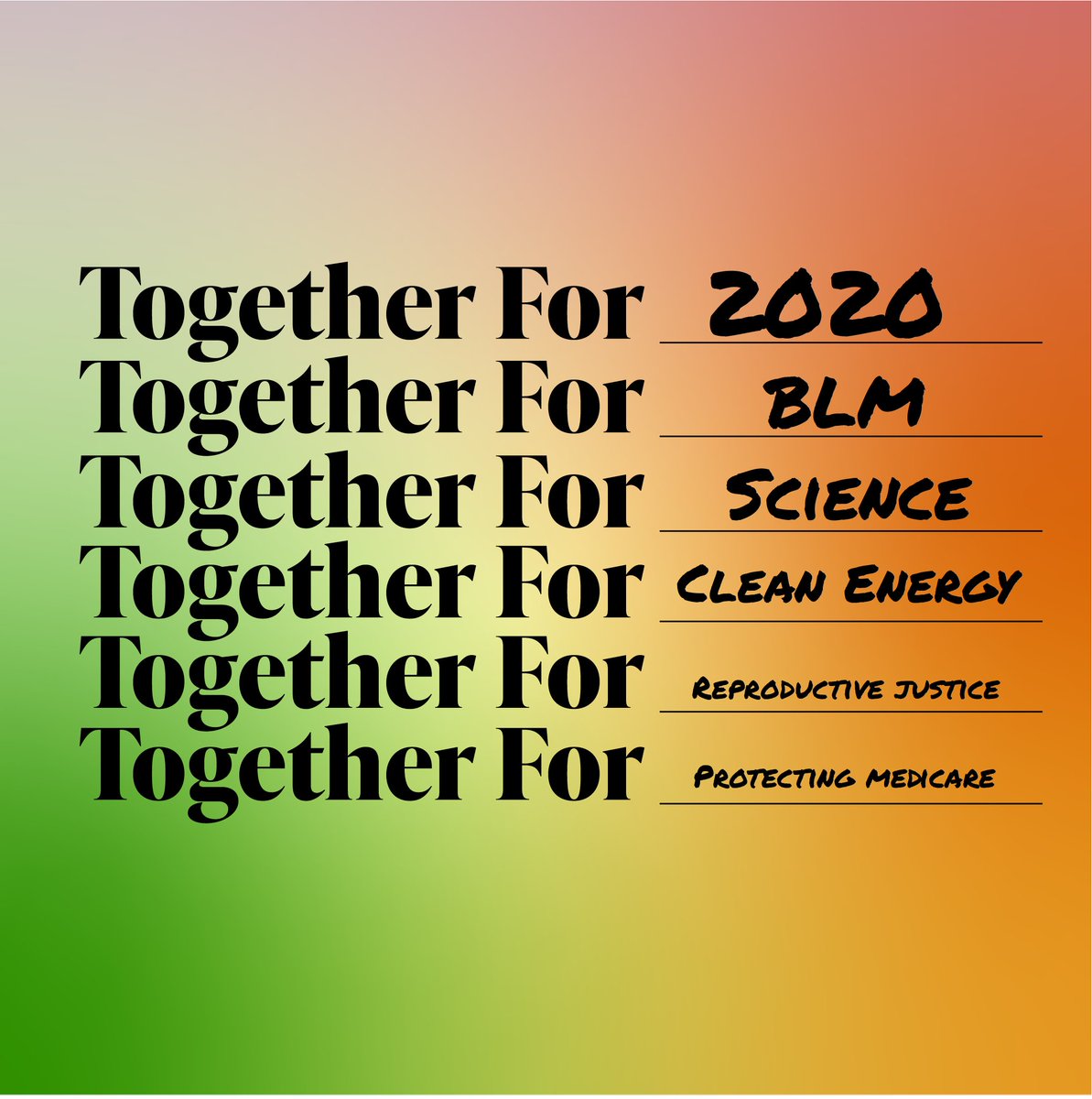 ErikaLynnGreen's tweet photo. It’s been a terrible year. Our relationships will get us through the pandemic & election. Join us and reach out to 5 ppl you love to make sure they vote. #VoteTogether #TogetherFor2020
Together For 2020 by Drs. Vivek Murthy & Alice Chen https://t.co/kYCYQ5Z7is https://t.co/gDpkw1Y6UP