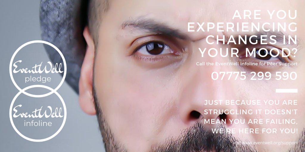 EventWellUK's tweet photo. Experiencing changes in your mood?
Just because you are struggling it doesn't mean you are failing!
Call the EventWell Infoline for peer support, completely free, completely confidential.
#ewpledge #ewsupport https://t.co/fAmq5nGB1O
