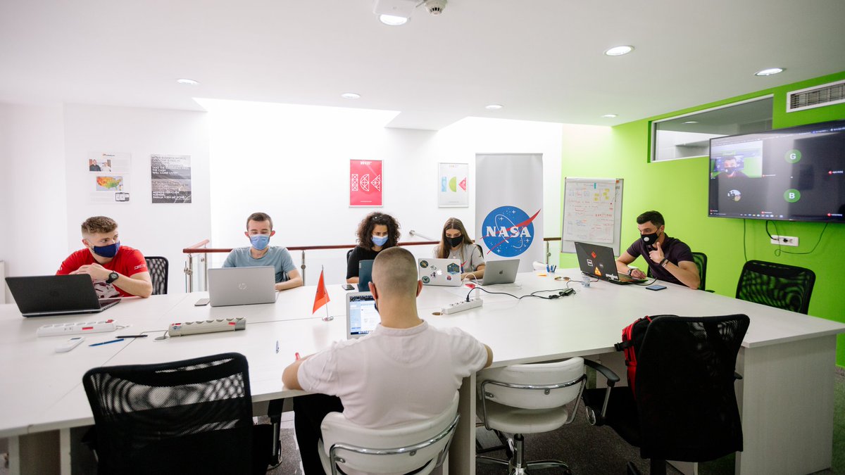 SpaceAppsKosovo's tweet photo. Mission Accomplished! NASA #SpaceApps @SpaceApps in #Kosovo 🇽🇰 is over. Presentations and national awards ceremony, LIVE 🔴 on https://t.co/p3GLE3XUfX from 6pm. https://t.co/rsqhGqahTs