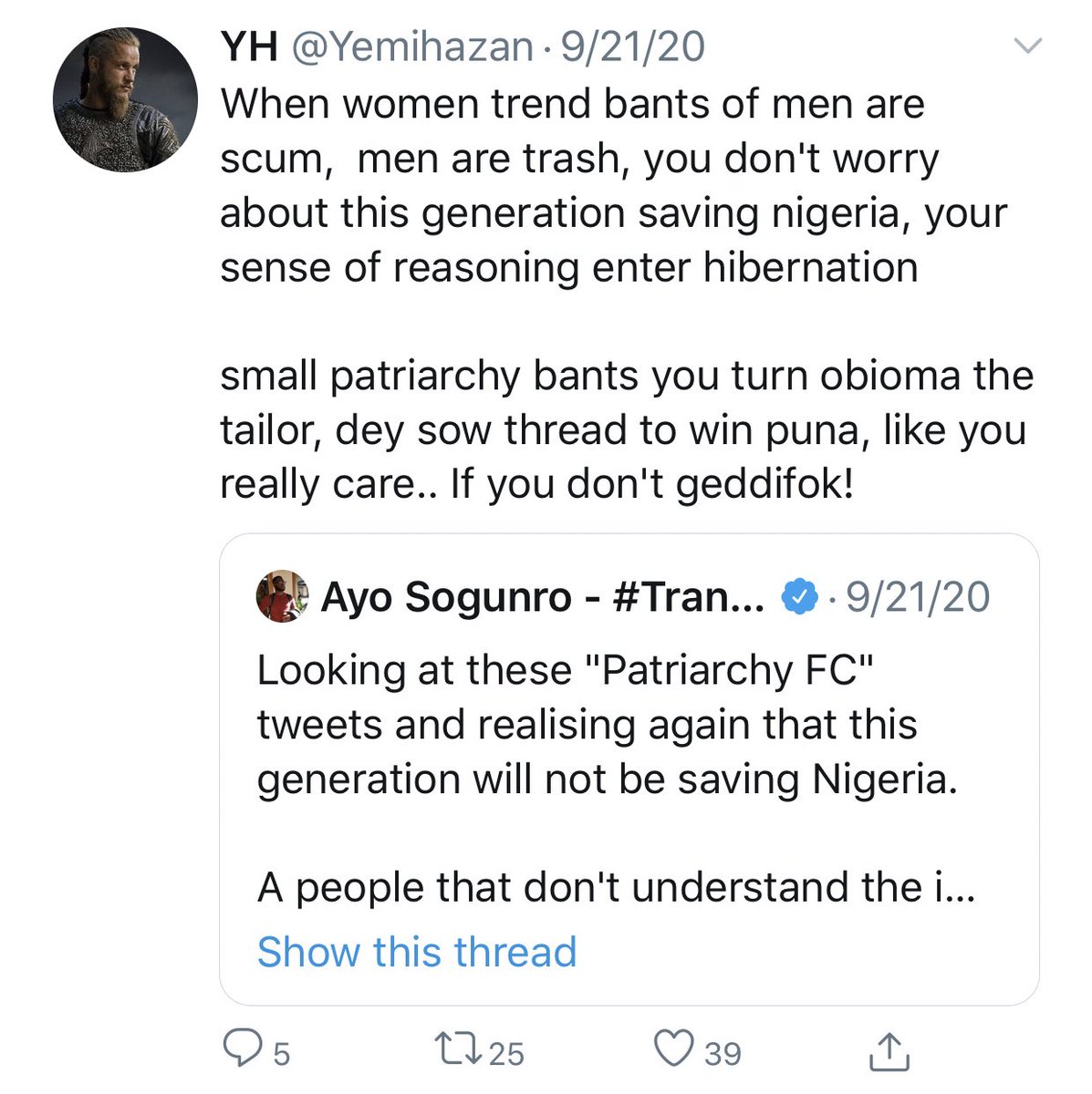 Bants me, I bants you. Why you dey vex?Now y’all know about not policing people’s reaction towards things that threaten their life? Have you tried reporting your issues with SARS to the police? Twitter is not a court or IG of policesw office. We are now allowed to rant on SM?