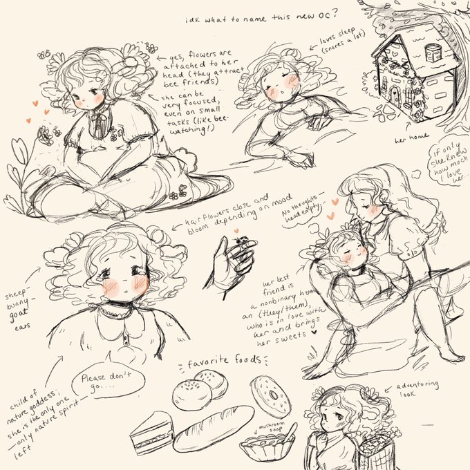OC doodles! name suggestions for her would be appreciated ? 