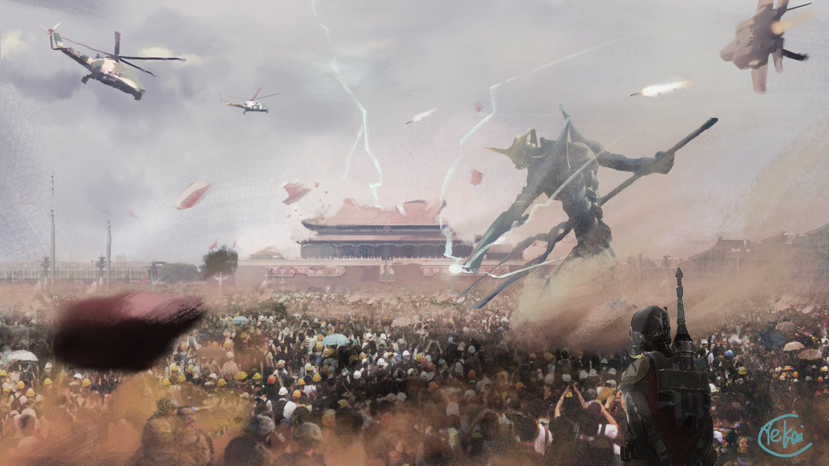 198964yekai's tweet photo. 总算差不多搞完了，这应该算我第一张mattepainting了，祝你匪国早日灭亡。老版本就删了，看着难受。 https://t.co/3BCKdCpqdO