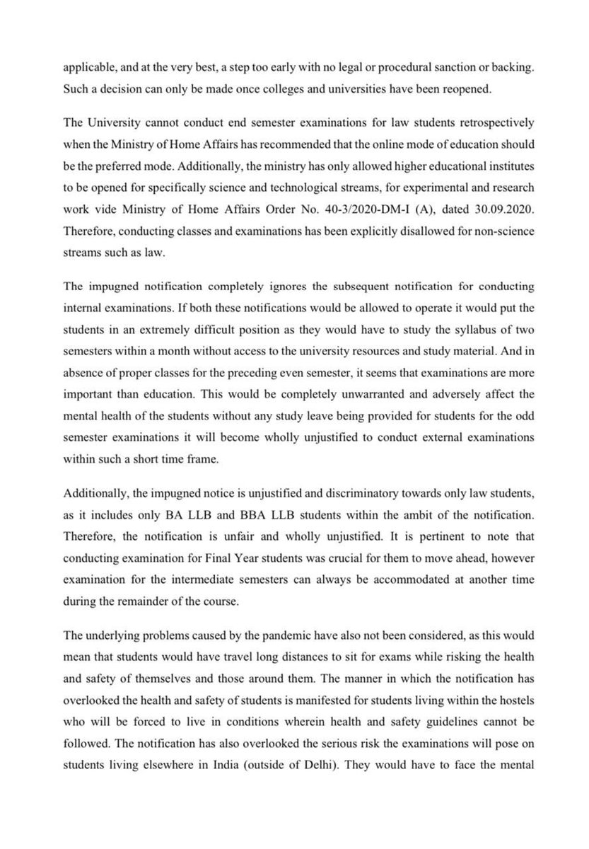 sanya_chellani's tweet photo. GGSIPU taking Internal of current sem and external of previous sem for BBALLB &amp; BALLB students together in Oct 2020 is unreasonable and violative of BCI guidelines.
Student representative letter against such notification attached below.
Fill the form: 
https://t.co/zEq5hQRT1A https://t.co/ykYQUYyWLk
