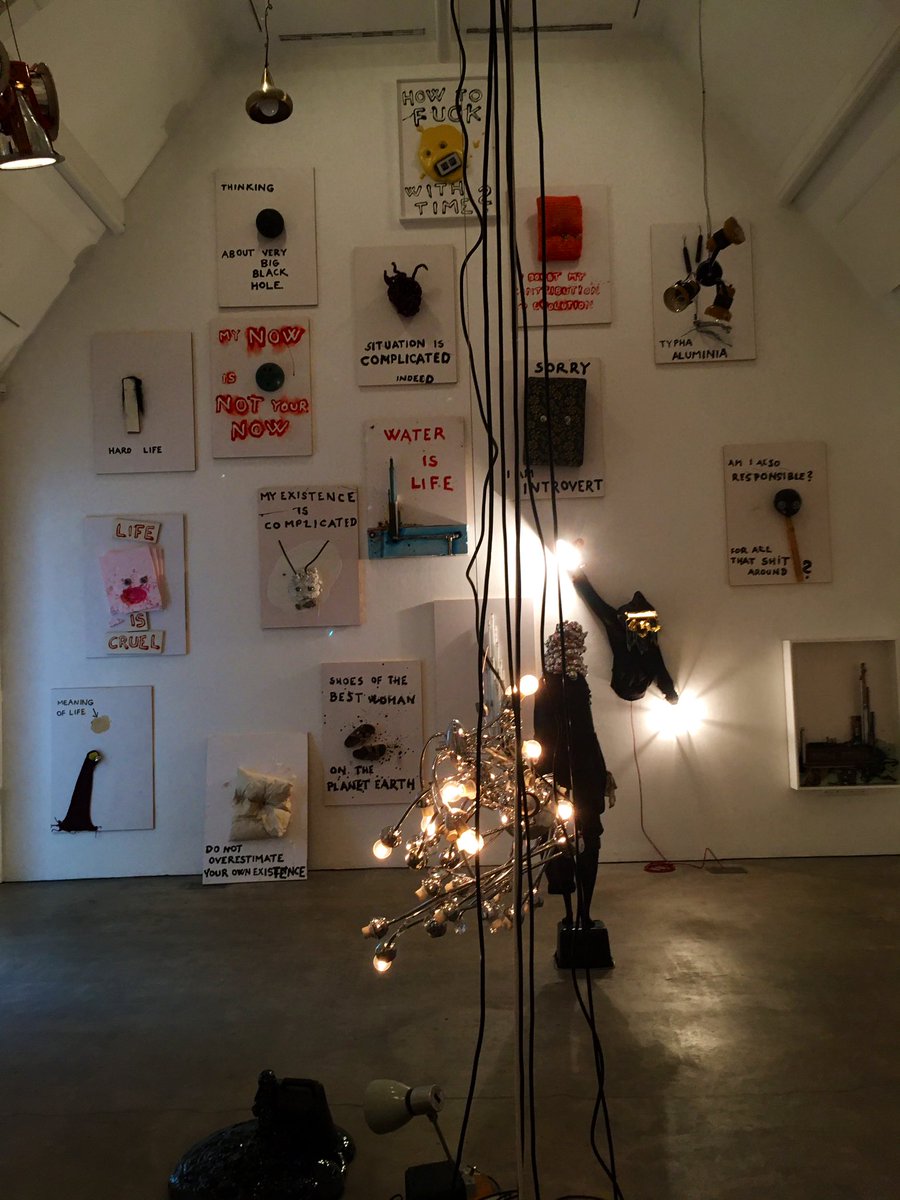 mhacater's tweet photo. First trip back to @ikongallery in months! Krištof Kintera did not disappoint - managed to capture our frazzled and buzzing modern life, but left with a feeling of hope 💡🦋 https://t.co/Qd3geGAadT