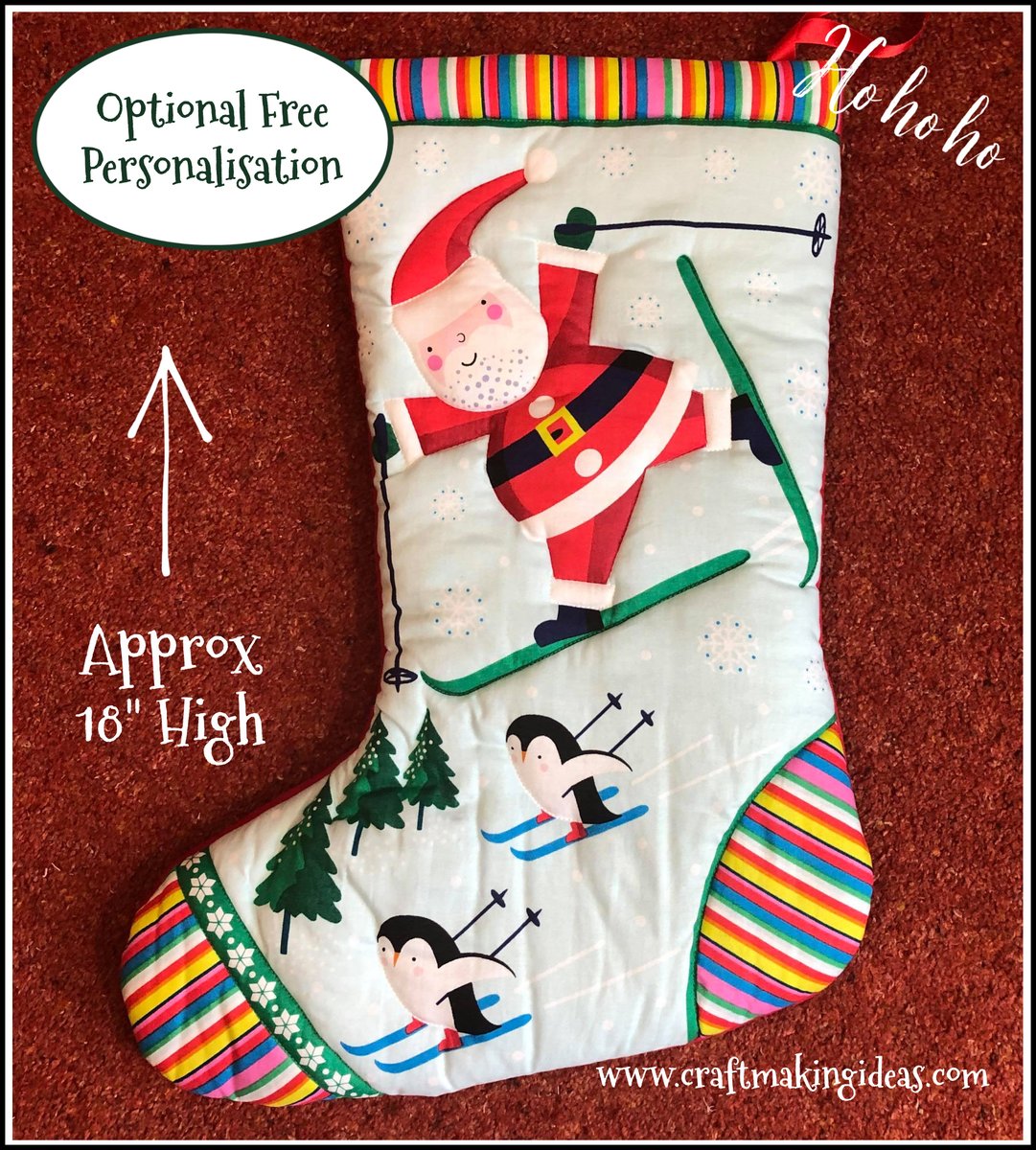 CraftMakingIdea's tweet image. Makower Santa &amp;amp; Snowman, or Santa Skiing quilted Christmas Stockings. Available indivudally or as a pair. Last ones remaining. #handmade #christmas2020 

craftmakingideas.com/product-catego…