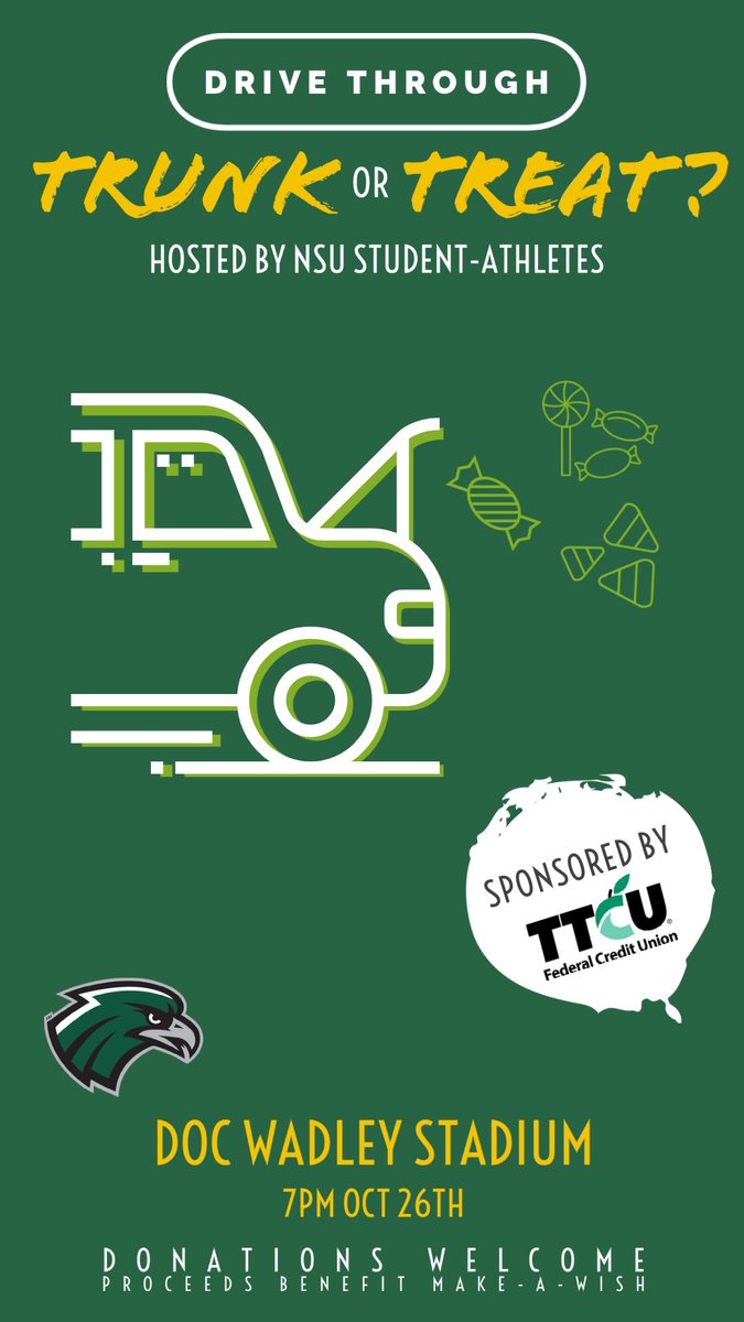 Don’t worry, we couldn’t miss the annual trunk or treat! It’s a little different with a drive through version this year, but we’re still super excited! Spread the word!!!