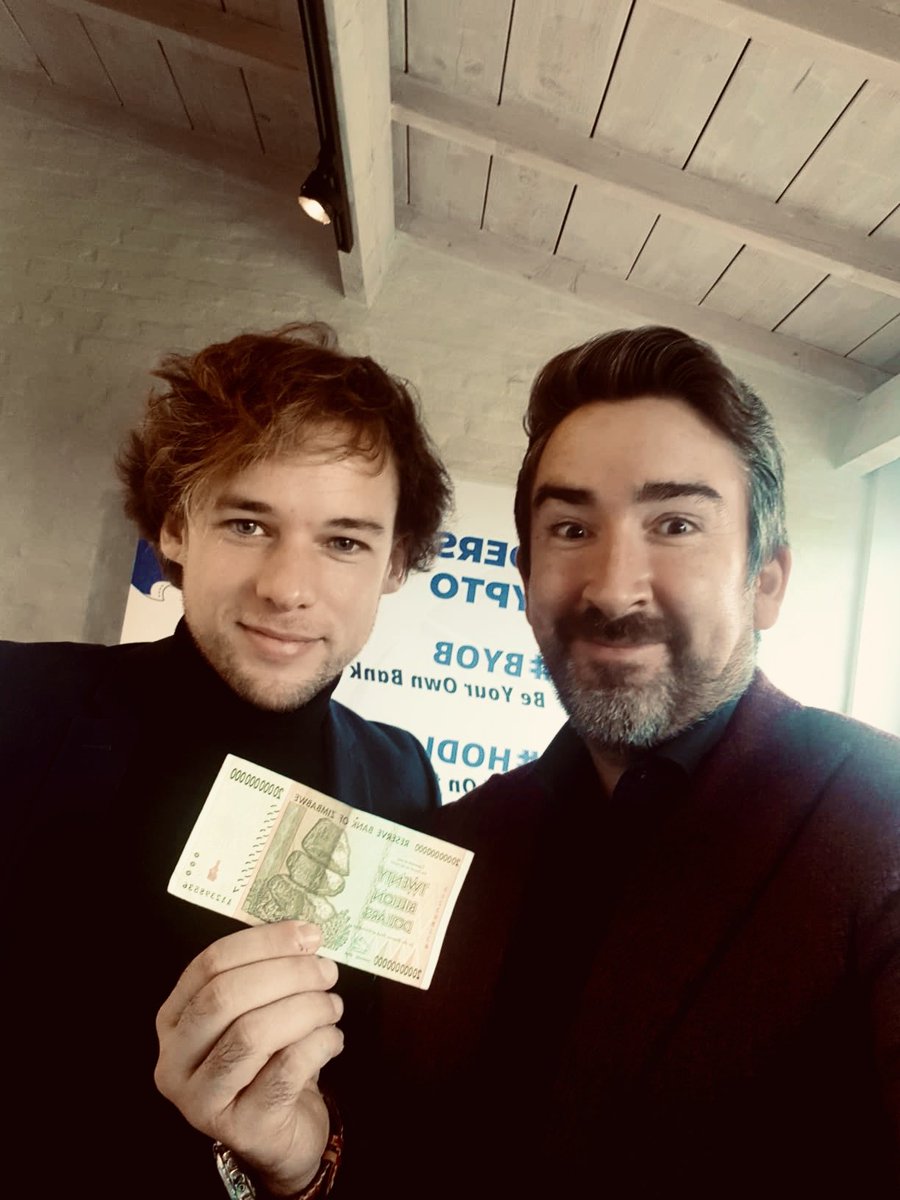 RubenMerre's tweet photo. Just became #billionaire - with this 20 billion dollar bill of the Federal Reserve Bank of Zimbabwe. #Hyperinflation is real. We have to do something about it. Read here about possible wealth preservation and store of value role of #bitcoin &amp; #stablecoins https://t.co/oFzly5YpKy https://t.co/EfQlGzPtdh