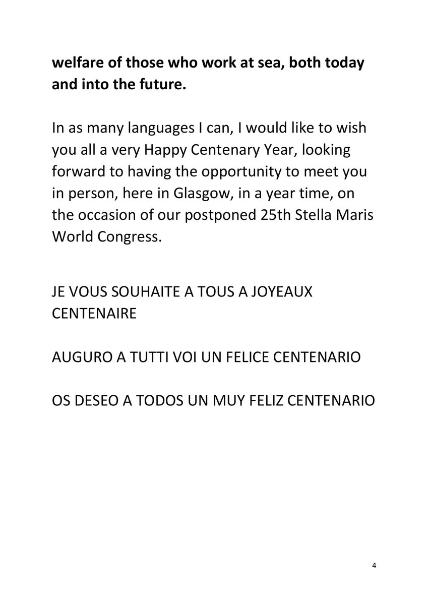 Stella Maris (@stellamarisorg) on Twitter photo A message from our Chair of Trustees <a href="/PachaEsteban/">Esteban Pacha</a> on the occasion of Stella Maris’ Centenary Mass held in St Mungo's Church Glasgow this afternoon to mark our 100 years in service to seafarers & fishers. Watch a replay of the live-streamed Mass at stellamaris.org.uk/centenarymass A message from our Chair of Trustees <a href="/PachaEsteban/">Esteban Pacha</a> on the occasion of Stella Maris’ Centenary Mass held in St Mungo's Church Glasgow this afternoon to mark our 100 years in service to seafarers & fishers. Watch a replay of the live-streamed Mass at stellamaris.org.uk/centenarymass