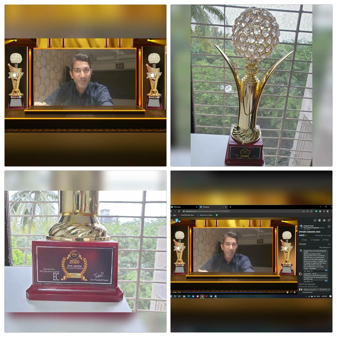 ignite_enter's tweet photo. Our Founder Director @shaju7 honoured by @Eventplannersfederation  with 'Hall of Fame'. 
Spreading the light.

#ignitor
#2020
#EPFameawards
#ExperientialMarketer
#KeepIgniting https://t.co/QA5r4QCb7L