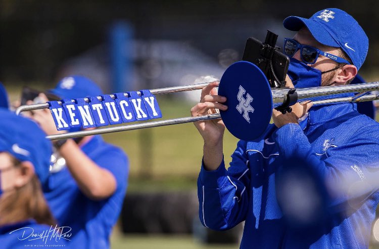 Looked a different different but we were glad to be back at Kroger Field yesterday. Go Cats 😼😼 🔵⚪️🔵 #wmb20 📸s by: David McRae