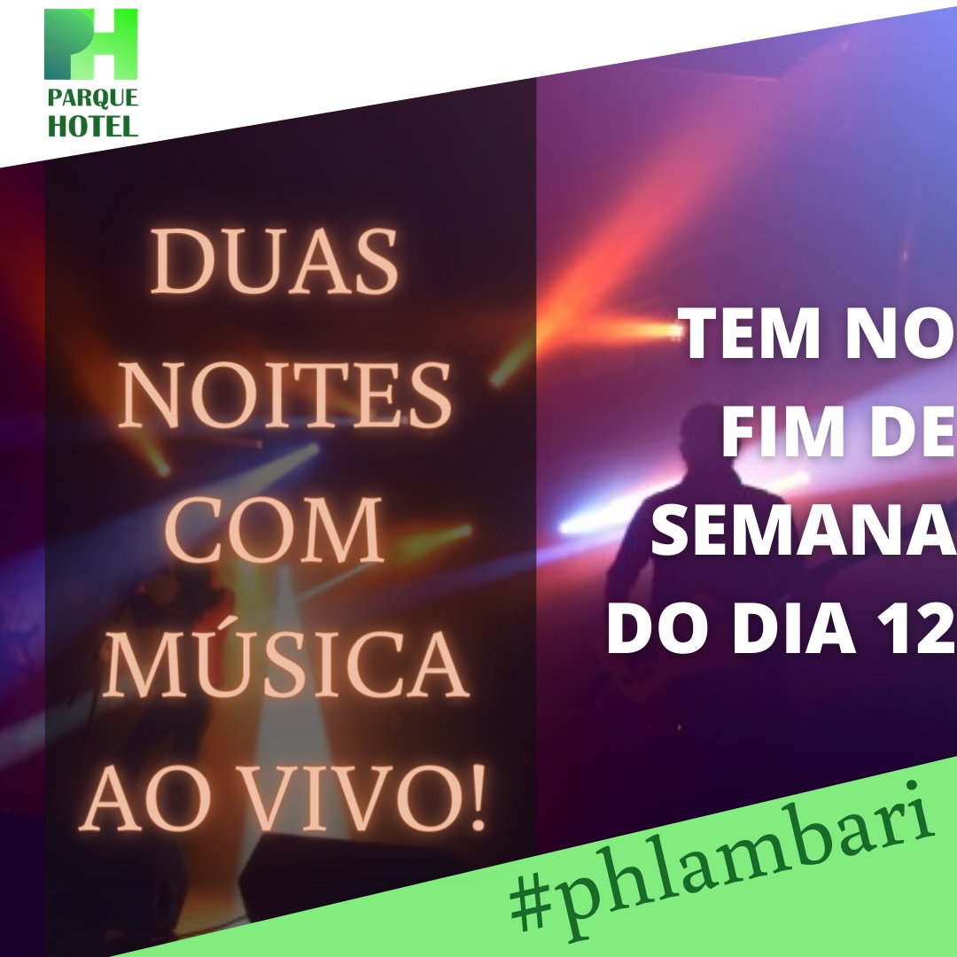 parquehotel's tweet photo. Que tal DUAS NOITES com MÚSICA AO VIVO?
Entre em contato para maiores informações! 

#eventos #feriado #diadascrianças #lazer #phlambari https://t.co/cXTxwDGfIK