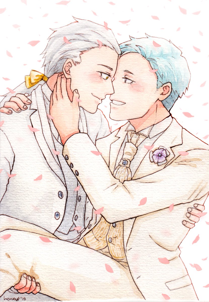 Wedding day TenHaya...  Mereka nikahnya baru umur 30an jadi ga yakin timeline SA bakal nyampe sana *digeprek njel* TAPI AMININ AJA BIAR BISA PAKE GAMBAR INI AAAAAA  (art by Honeyf)