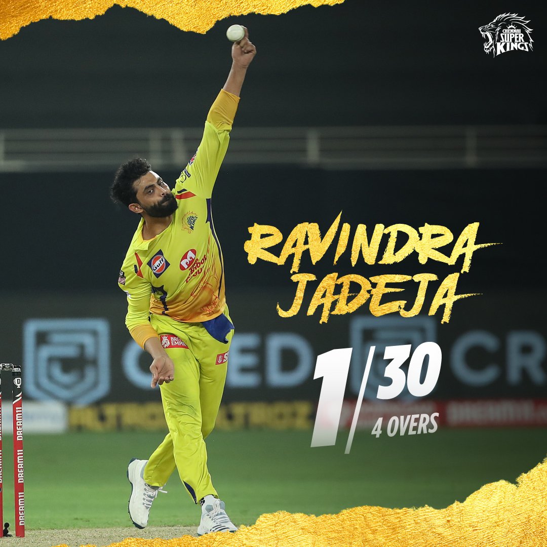 ChennaiIPL's tweet photo. Sir Jaddu coming to the fore. 🦁💛 @imjadeja #WhistlePodu #Yellove #WhistleFromHome #KXIPvCSK https://t.co/G464ZoHlsu