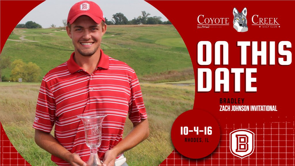 BUMensGolf's tweet photo. On This Date in 2016, Drake Bushong defended his medalist title at the Zach Johnson Invitational while helping the Braves claim the team title. Bushong won the event by an impressive six shots.

Brought to you by Coyote Creek Golf Club. https://t.co/AvOhVjYTvO