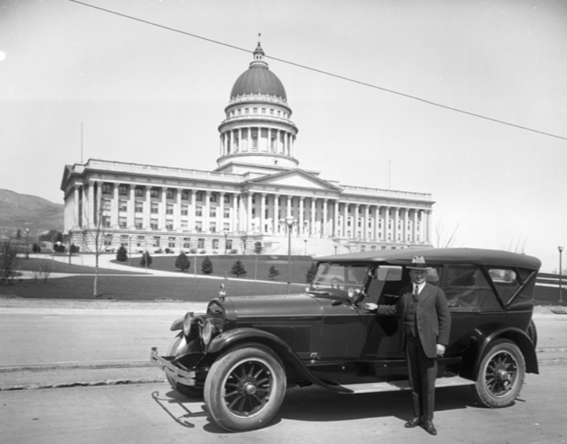 UTStateCapitol's tweet photo. Pictured is Utah’s 5th Governor, Charles Mabey. Today is his birthday! Celebrate by signing up for this Thursday’s virtual tour of the Capitol! Register with the link below: 

https://t.co/0iJITcE8b8 
.
#utah #utahstatecapitol #utcapitol #slc #tours #volunteer #shiplercollection https://t.co/O2Fmp20dhA