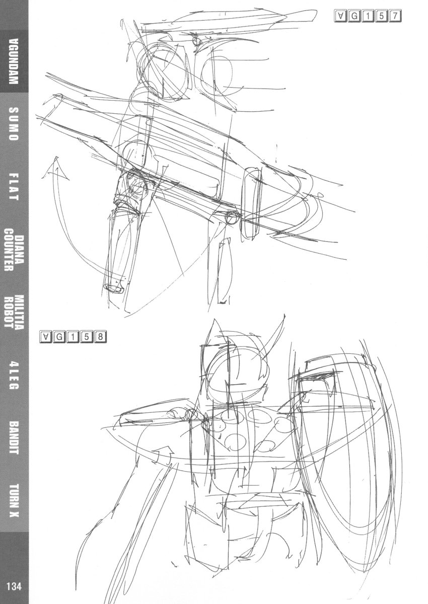 Turn A Gundam weapon mount system design.