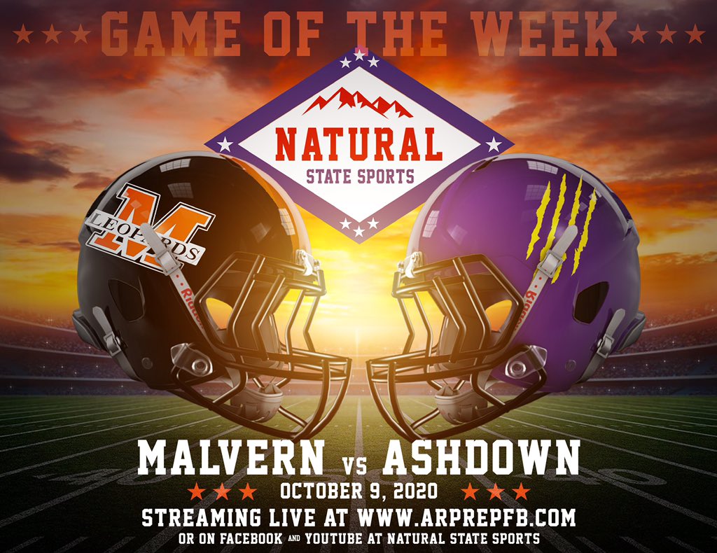 The Natural State Sports Network (@the1nss) on Twitter photo We are headed to <a href="/Malvern_AR_HS/">MHS Leopards</a> as they host <a href="/AshdownSchools/">Ashdown Schools</a> for our Game of the Week! Broadcasting live on arprepfb.com! Join <a href="/Steve_NSS/">Steve Hinson</a> on the call this week! We are headed to <a href="/Malvern_AR_HS/">MHS Leopards</a> as they host <a href="/AshdownSchools/">Ashdown Schools</a> for our Game of the Week! Broadcasting live on arprepfb.com! Join <a href="/Steve_NSS/">Steve Hinson</a> on the call this week!