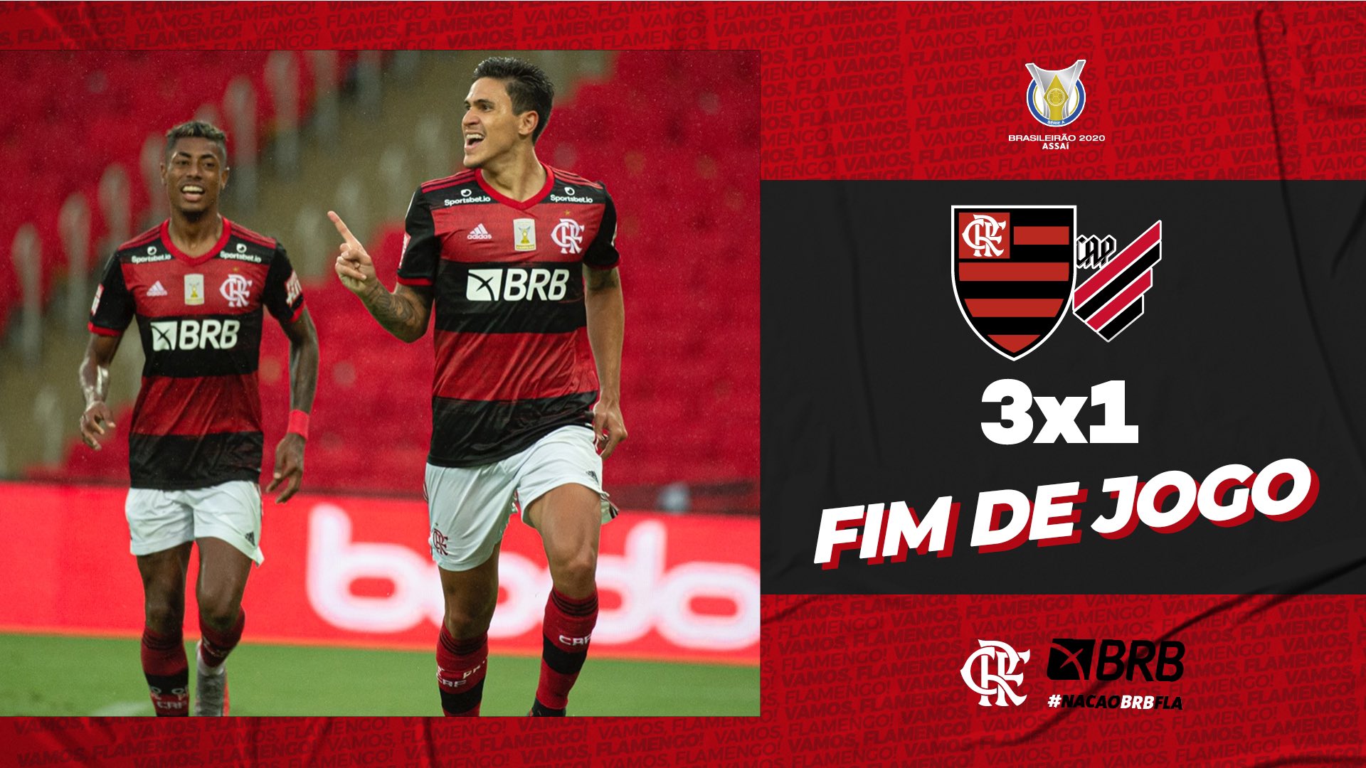 Flamengo on X: Fim de jogo no Maracanã. O Flamengo empata em 0 a 0 com o  Athletico-PR, no jogo de ida das quartas de final da Copa do Brasil. #CRF  #VamosFlamengo