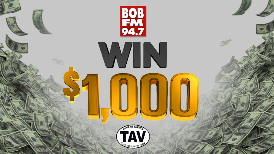 947BOBFM's tweet photo. 94.7 BOB FM has your chance to win $1,000 12 times a day! Listen for the nationwide text-to-win keywords starting at 7am!

Starting tomorrow morning! https://t.co/bh68yhubI4
