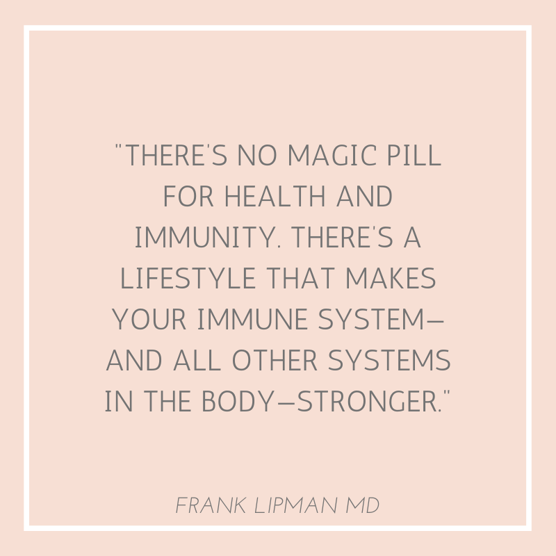 DrFrankLipman's tweet photo. There is no magic pill for health and immunity. There's a lifestyle that makes your immune system-(and all other systems in the body)-stronger. https://t.co/Lp7cQyDpQX