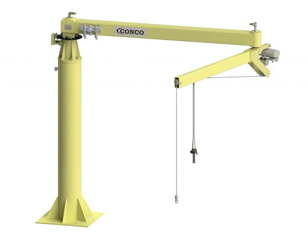 Conco® jib hoists deliver a unique design, offering the advantages of fully functioning jibs, integrated with the strength of a hoist to lift and position all types of payloads: buff.ly/354fk5R

#JibHoists #functioningJibs #ArticulatingJib #articulatedDesign #ConcoJibs