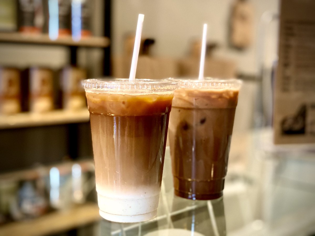henryfaber's tweet photo. Iced Dirty Chai Latte. Iced Turkish Mocha. 

Support local takeout businesses and keep Summer alive. https://t.co/phY9nTidfe