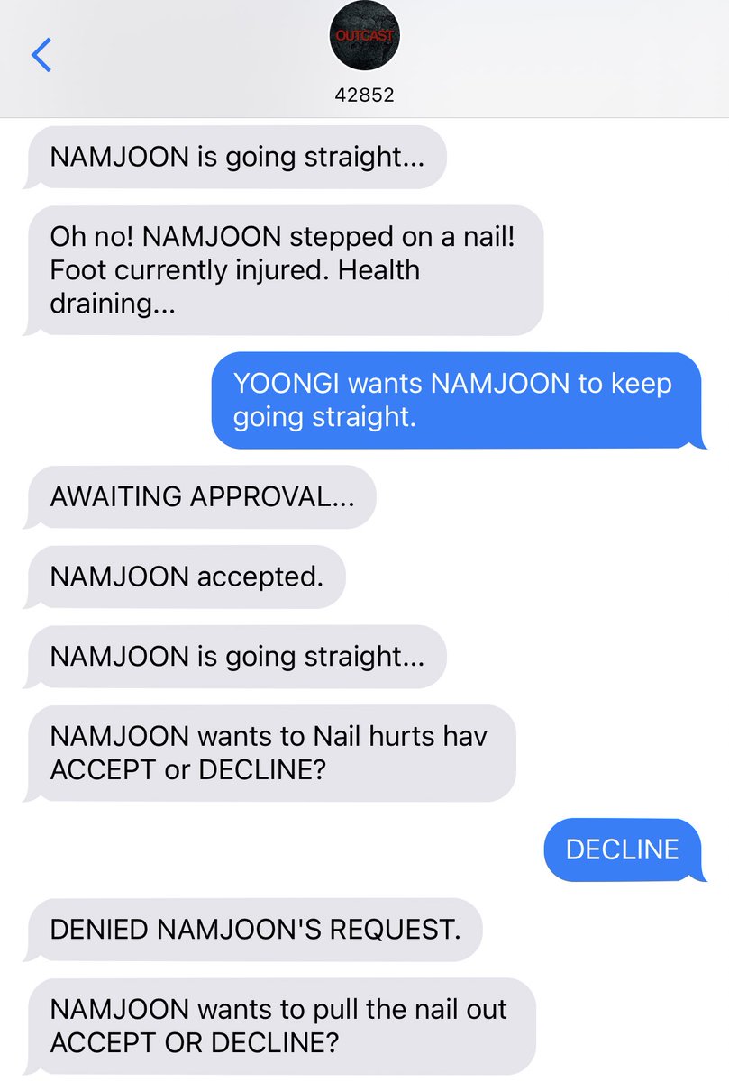— stepped on a nail