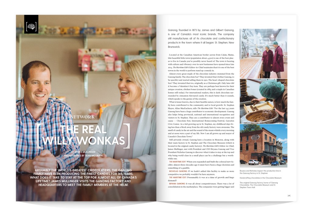 Read @JamesMullinger's exclusive and in-depth interview with Bryana and Nicholas Ganong free on our website now: 
maritimeedit.com/blogs/edit/the…. Be sure to subscribe to our newsletter for more amazing content delivered direct to your Inbox. <a href="/GanongBros/">Ganong Bros.</a> #Ganong