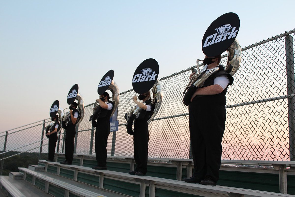 Amazing first game band! Massive shout out to our amazing chaparrones, soloists, and freshmen who made it possible!🖤🤍