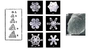 At the same time, he was also observing snowflakes. Why are snowflakes always six-cornered?With this he speculated about the hexagonal crystals, and the links between the patterns of snowflakes and the patterns of stacking cannonballs