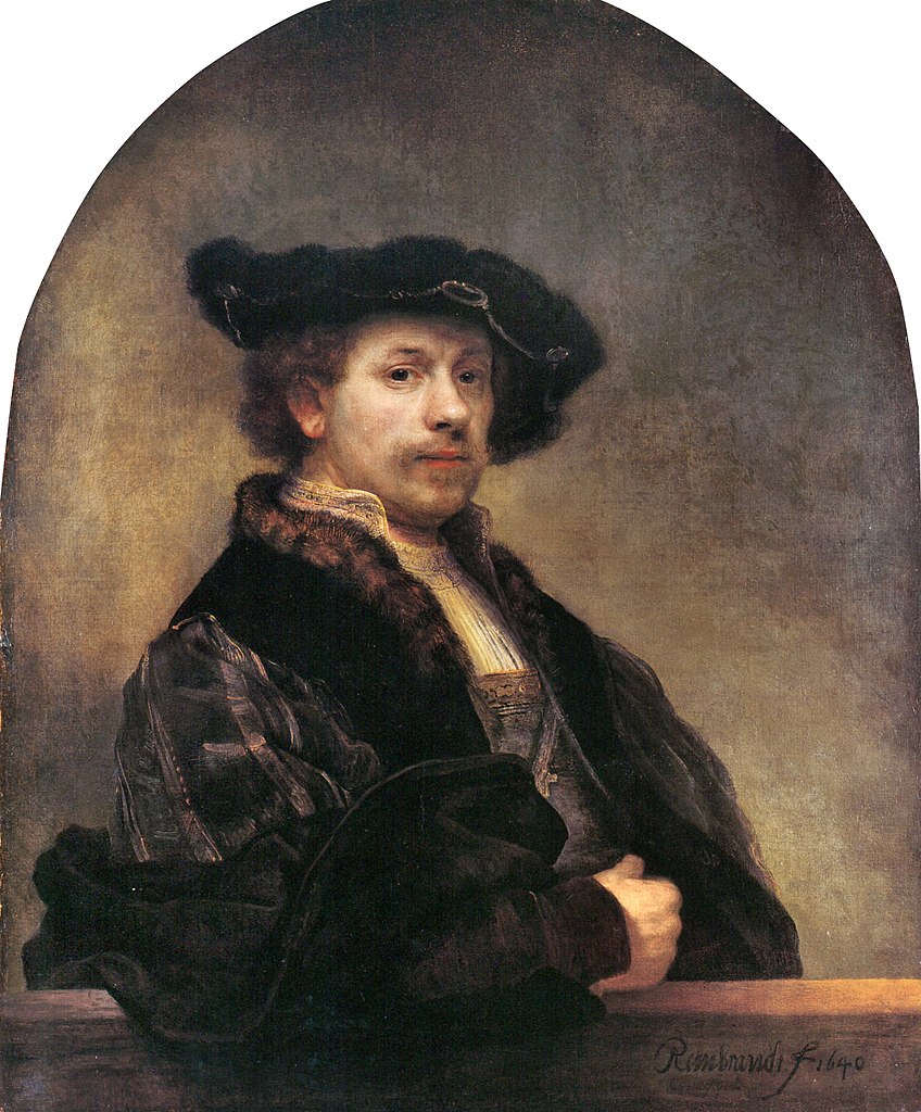 SP at 34 (1640, age 34):  @NationalGallery describes Rembrandt, “portraying himself as a Renaissance gentleman, & as the artist he is both paying homage to & directly comparing himself with the most famous artists of that time.” #OTD#Rembrandt
