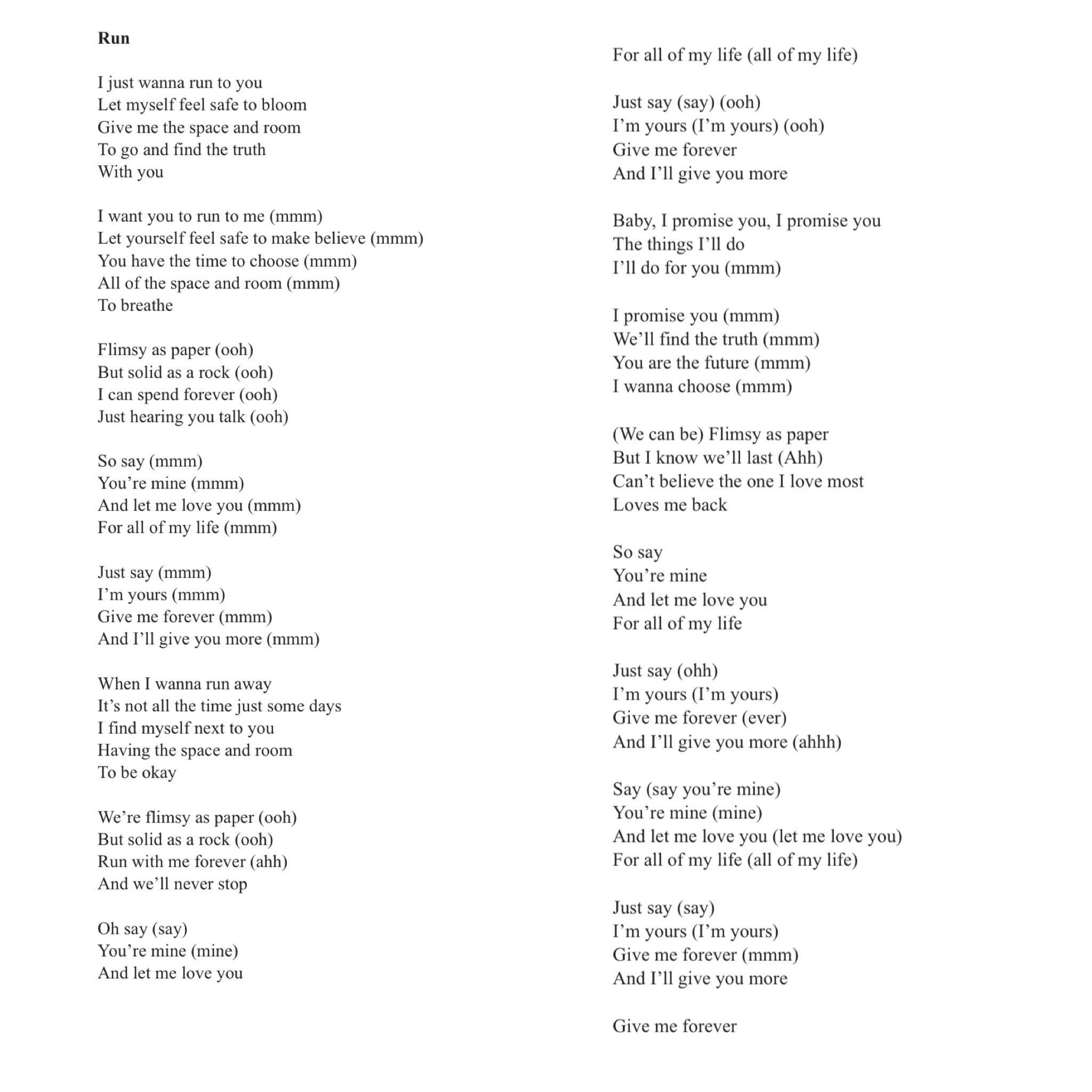 Laura Marano For Everyone Who Needs Lyrics To The New Songs Here S You Something To Believe In And Run T Co Qkec4oyr0m T Co Hufg3znzig Twitter