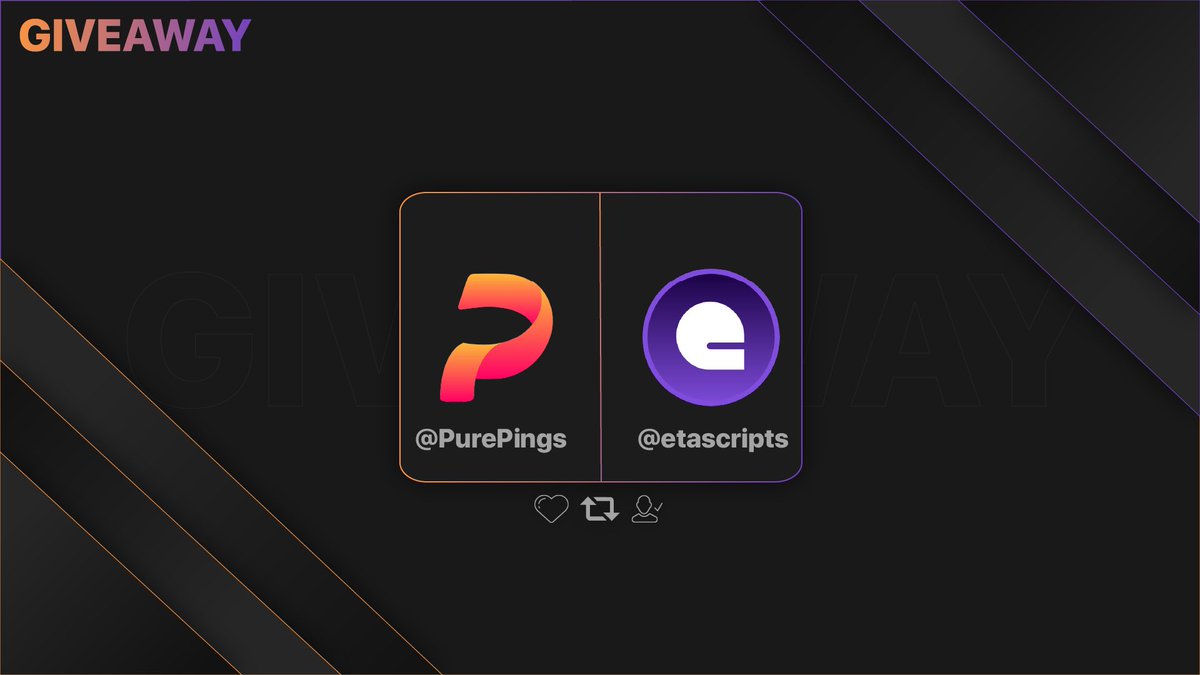 PurePings's tweet image. 🎊🔥Giveaway time 🔥🎊

What you have to do:

- Follow @etascripts and @purepings
- Like this Post
- Retweet it
- Tag two friends 

What do we have for our winners?
1 x Pure Pings free month
1 x Eta Lifetime

Good luck to you all! See you in 72h🎁