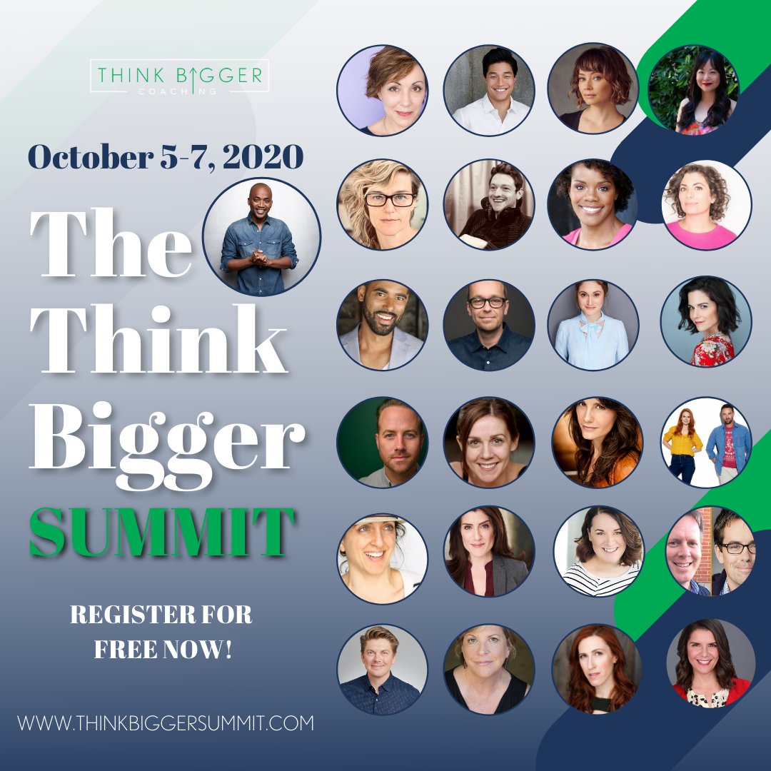 TOBEORNOTTOACT's tweet photo. Casting Directors? Reps? Writing Coach? Acting Teachers? Yup, we got them all at the FREE virtual Think Bigger Summit. 2020 is not cancelled! 
Register for Free now: https://t.co/KZudw8TH7G
#Thinkbiggersummit #2020isnotcancelled https://t.co/7izOX00QVJ