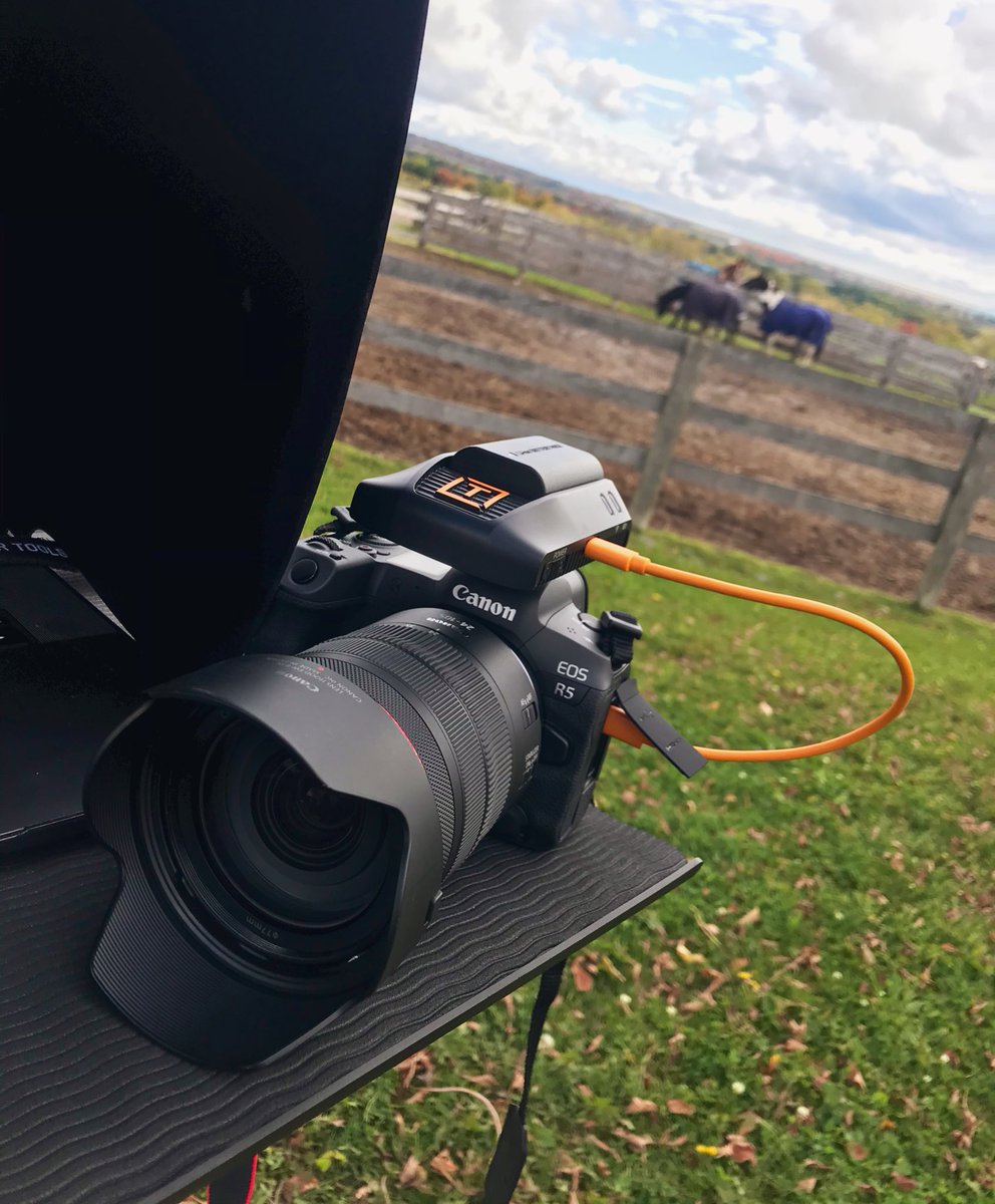 PAWELECphoto's tweet photo. #BehindTheScenes gear setup from Friday’s equestrian/horse shoot. 

• #CanonEOSR5 ✅
• @TetherTools #AirDirectWireless ✅
• Tether Table Aero ✅
• MBP running C1 v20 ✅

#BetterWhenYouTether #ILoveMyJob https://t.co/y4YY5iPrja