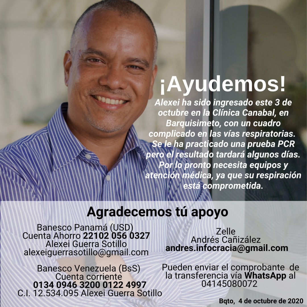 Nuestro compañero Alexei necesita ayuda.

Si puedes colaborar de forma monetaria muchísimas gracias. 

También puedes ayudar compartiendo para que esta solicitud llegue a más personas