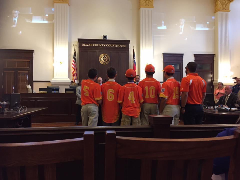 MelissaJAguirre's tweet photo. Memory: today 2016 @LaVellJBrown and his 2016 #MPLL team were recognized by the city of #SanAntonio for being Southwest Region Champs and advancing to the @LittleLeague World Series. ❤️🥇⚾️@devinbrown933 @DenyMeNever https://t.co/SqgT5qubXI