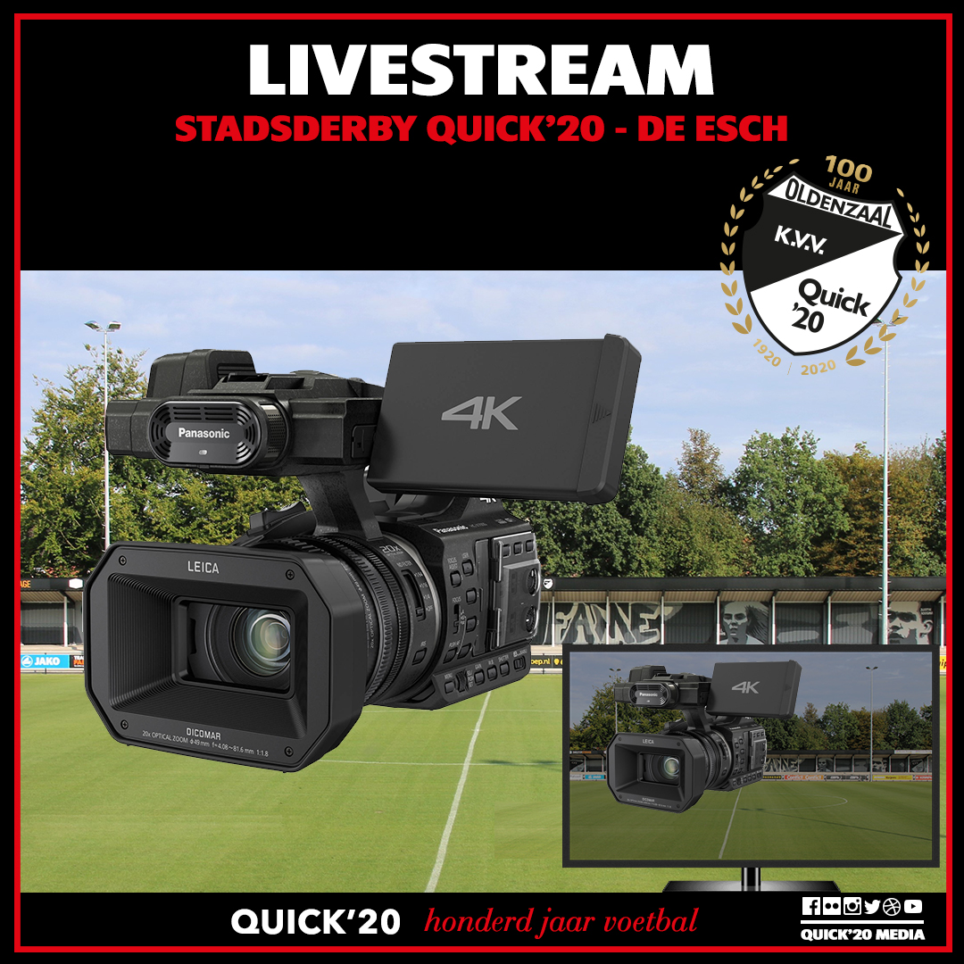 Stadsderby tussen Quick’20 en De Esch live te zien bij Quick TV!➡️ quick20.nl/2020/10/04/sta…