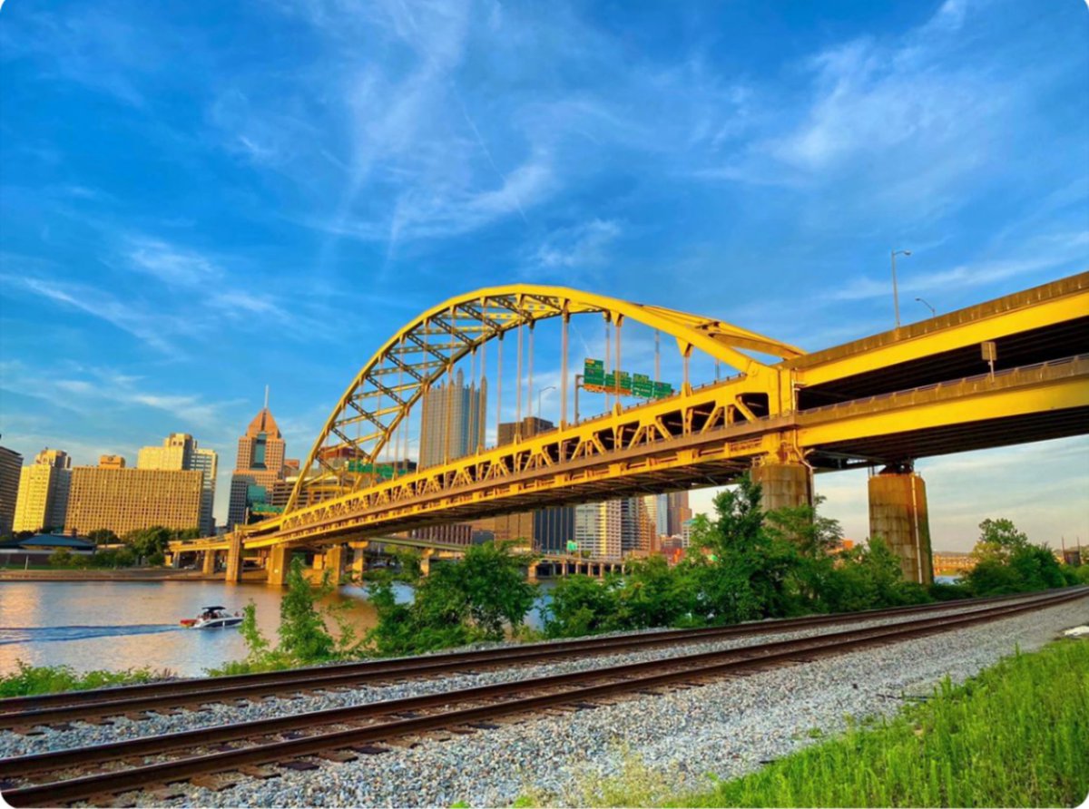 SeeSpans's tweet photo. Pittsburgh has an embarrassment of riches (honestly could do a whole bracket on just them) but Fort Pitt's awe-inspiring view of the skyline and a bunch of other bridges) coming out of the tunnel is otherwordly. Shout out to @ ktk7895 on insta for 1 &amp; 2 of these pics (go follow!) https://t.co/gfnBpYJSOP