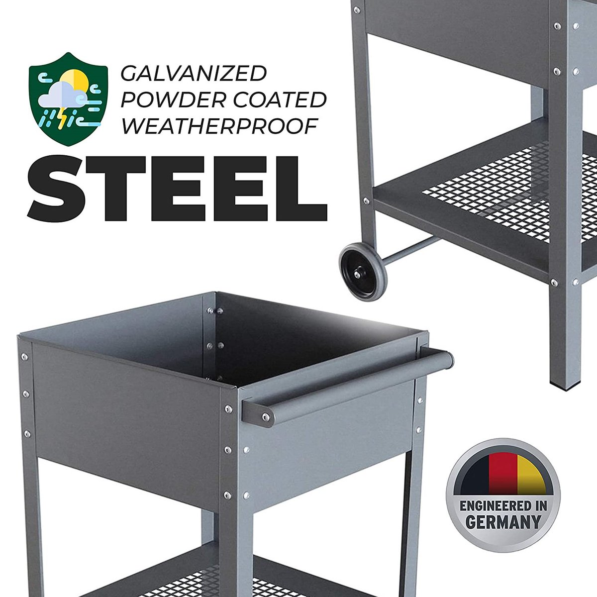 CarbourOutdoor's tweet photo. Steinfurt raised planter bed on wheels is heavy duty, 100% weather proof and meant to stand the test of time in backyards and on patios or balconies.

Learn More: https://t.co/YrfB0Qn8b9 

#planter #containergarden #containergardening #balconygarden #patiogarden #growyourown https://t.co/K79JPajS6f